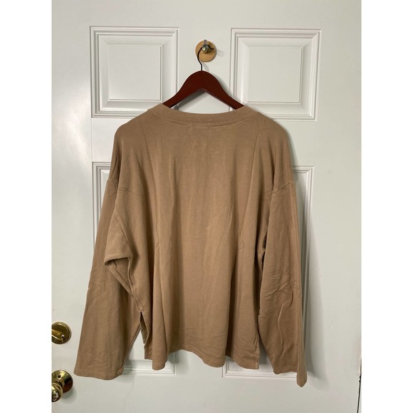 Lovers and Friends Hailey Henley Sweatshirt Brown - Picture 7 of 7